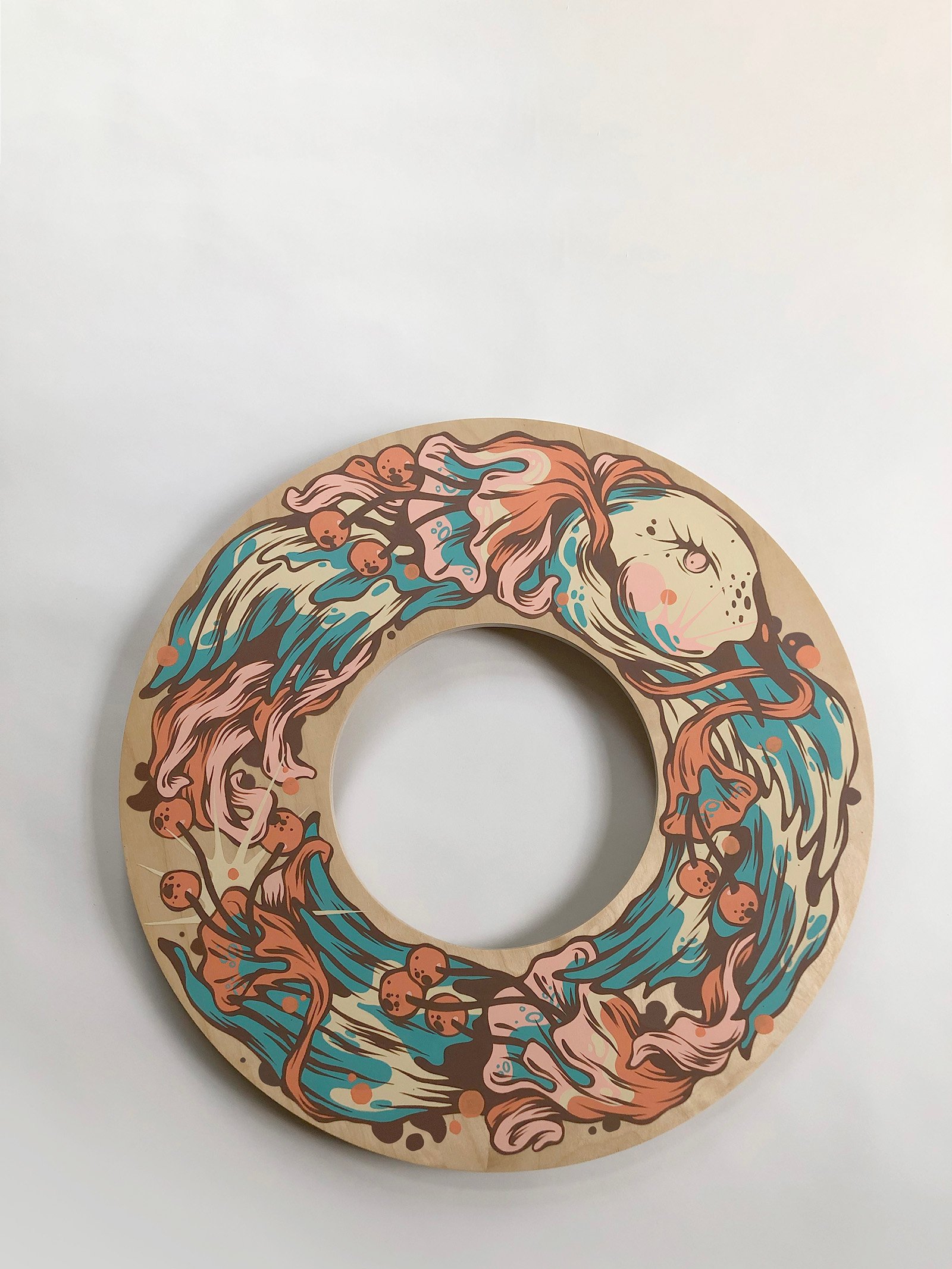 Breathing Above and Under I. Acrylic on Wood, pintura en venta
