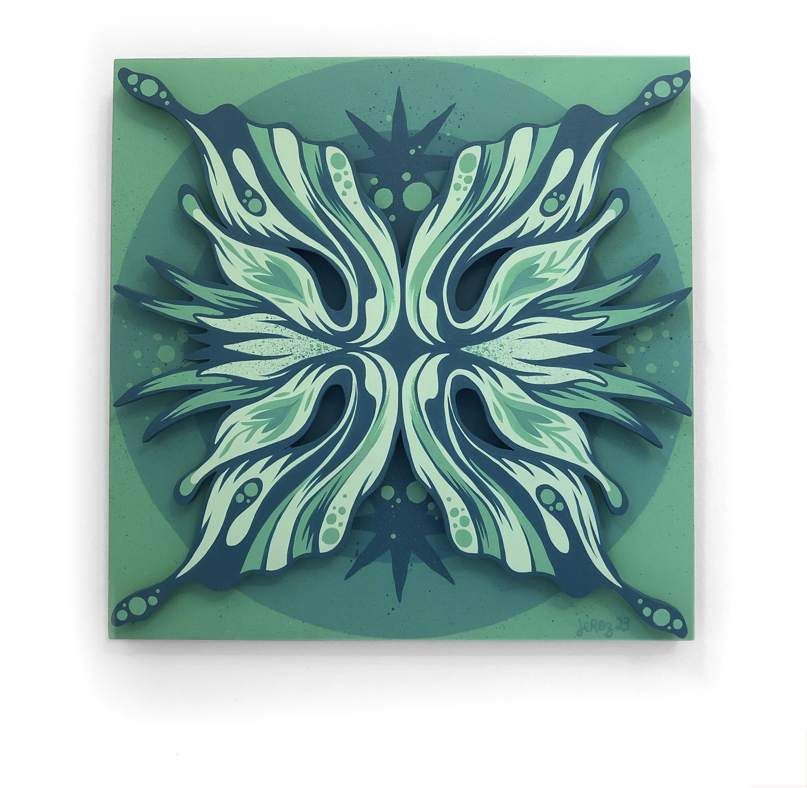 Baldosa. Latex paint on wood, painting for sale
