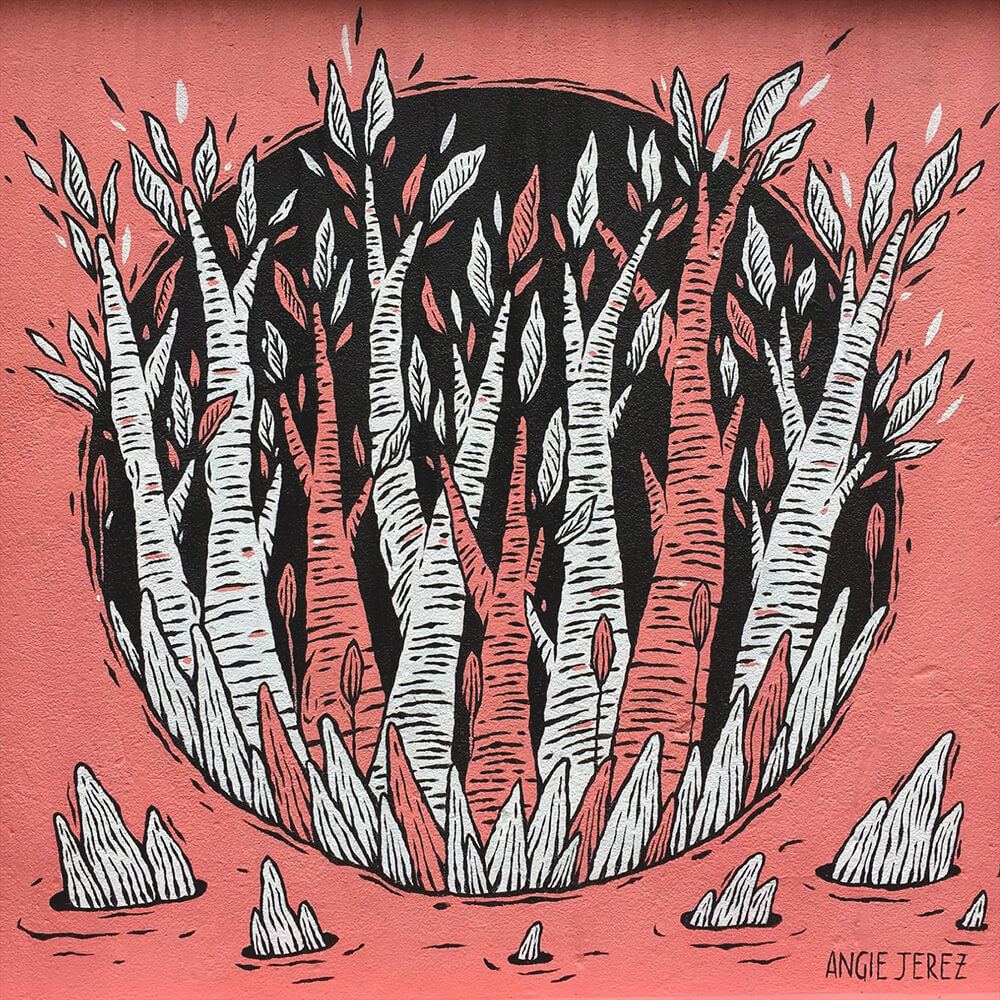 Arboles gemelos {{twin tree}}, Cabbagetown, Atlanta, 2018